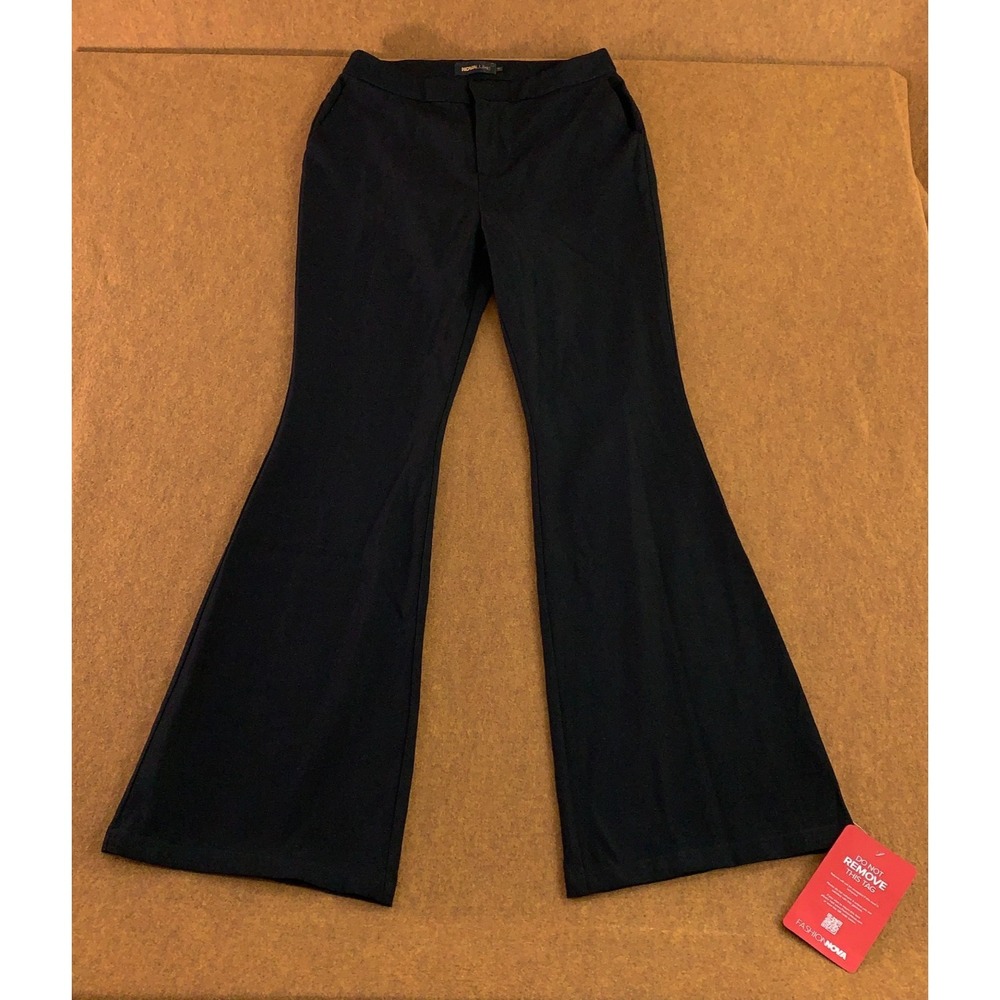 Nova Luxe Fashion Nova Womesn Size Large Black High Rise Flare Leg Pants NWT